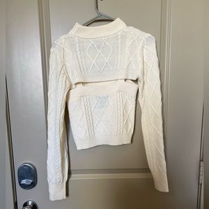 NWOT Sweater tank top and sleeves